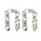 Glitzhome® 6ft. Pre-Lit Flocked Pine & White Poinsettia Christmas Garlands with Timers, 2ct.